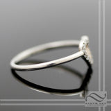 Open Heart Halo Ring - Sterling Silver