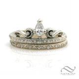 Petite ladies Matching Wedding Band - 14k and Diamond