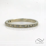 Petite ladies Matching Wedding Band - 14k and Diamond