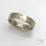 14k It's Dangerous to Go Alone -5mm wide Triforce Wedding Band