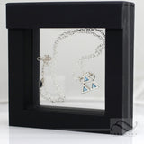 Triforce Necklace -  Sterling or 14k white gold and topaz