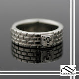 14k Gold Retro Game Brick Ring