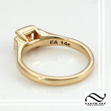 Spessartite in 14 Gold - With diamonds