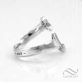 Wrench Ring in Solid Sterling Silver - Adjustable unisex band