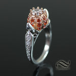 Cinderella Pumpkin Ring Sterling and Rose gold