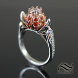 Cinderella Pumpkin Ring Sterling and Rose gold