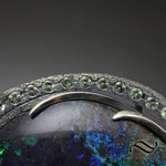 Eye of the Dragon Brooch - Andamooka Opal in Sterling Silver