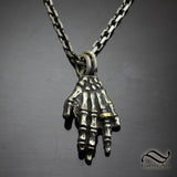 Til' Death - A Sterling Skeleton Hand Pendant