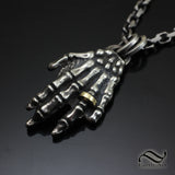 Til' Death - A Sterling Skeleton Hand Pendant