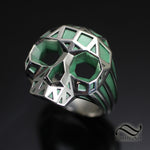 Geometric Skull ring with Ceramic Plating