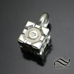 Companion Cube Charm or Pendant - Sterling Silver