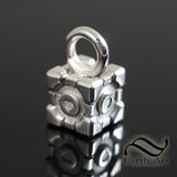 Companion Cube Charm or Pendant - Sterling Silver