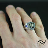 Deluxe House Signet Ring - The Eagle - Sterling Silver and Ancient Bronze