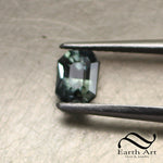 Unheated Tanzania Sapphire - Green Emerald cut 0.87 ct