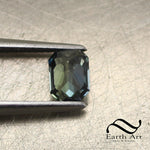 Unheated Tanzania Sapphire - Green Emerald cut 0.87 ct
