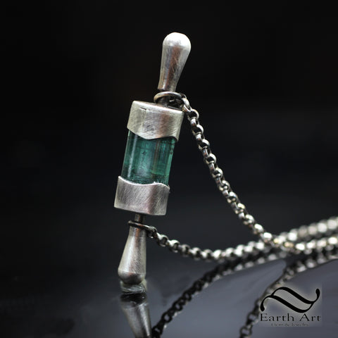 Tourmaline in Tension - A Sterling Necklace