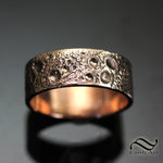 Moonscape Ring - Hand forged in sterling of 14k