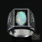 Australian Opal Signet with Sapphire
