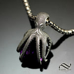 Octopus Pendant with Amethyst - Violet