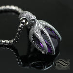 Octopus Pendant with Amethyst - Violet