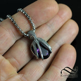 Octopus Pendant with Amethyst - Violet