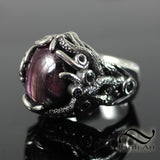 The Kraken's Horde Ring - Ruby in Sterling