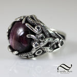 The Kraken's Horde Ring - Ruby in Sterling