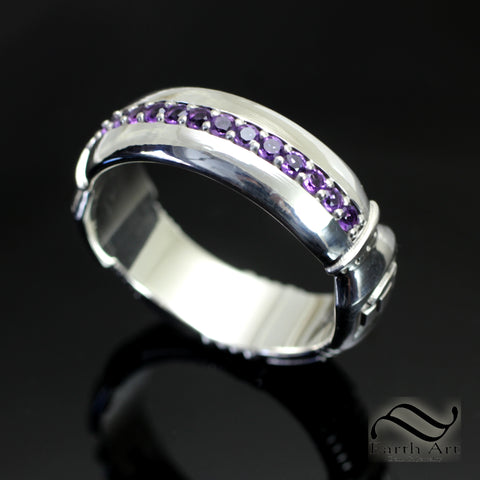 Purple Amethyst Light Sword Ring