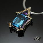 Topaz Pendant in Silver and Gold