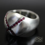 Ruby X Ring Sterling or Gold