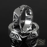 D20 Dice Band - Sterling or 14k gold