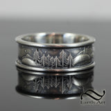 The Landscape Ring - Mens ring in 14k gold or sterling silver