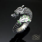 The Hidden Dragon Ring - Sterling and Garnets