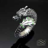 The Hidden Dragon Ring - Sterling and Garnets