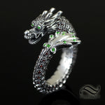 The Hidden Dragon Ring - Sterling and Garnets