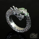 The Hidden Dragon Ring - Sterling and Garnets
