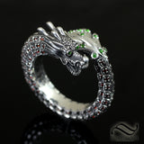 The Hidden Dragon Ring - Sterling and Garnets