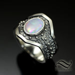 Armored Aussie Opal ring in Sterling Silver