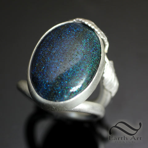 Opal Garden Statement Ring in Sterling Silver