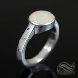 Confetti Cake Opal Ring - Sterling Silver