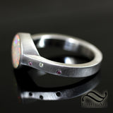 Confetti Cake Opal Ring - Sterling Silver