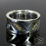Rumble BumbleBee Band - Sterling and Sapphire