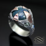 Ancient Andamooka and Mokume Gane Ring