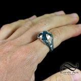 Ancient Andamooka and Mokume Gane Ring