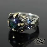 Dwarven Andamooka Ring with Sapphires