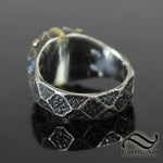 Dwarven Andamooka Ring with Sapphires