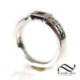 Petite Tardis Ring with Square Sapphire