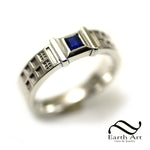 Petite Tardis Ring with Square Sapphire