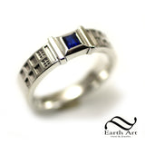 Petite Tardis Ring with Square Sapphire