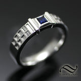 Petite Tardis Ring with Square Sapphire